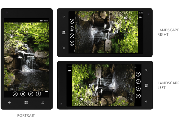 三种屏幕方向 三种屏幕方向