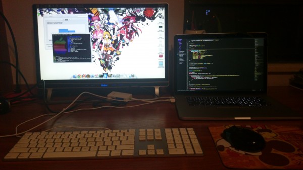 MacBook Pro with Retina 15` & Haier Extended Display